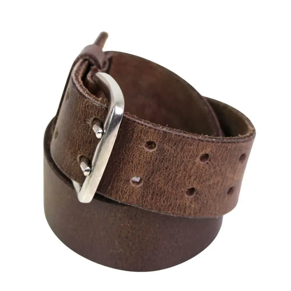 INDIA SADDLE BROWN GENUINE LEATHER 1 1/2
